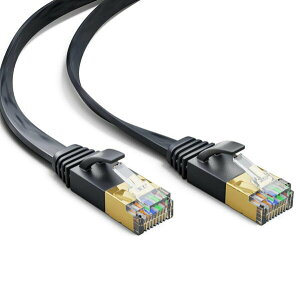 [3美國直購] Cat 7 以太網電纜 25 ft High Speed, Shielded Flat Internet Cable with Clips B0B58ZTZB3