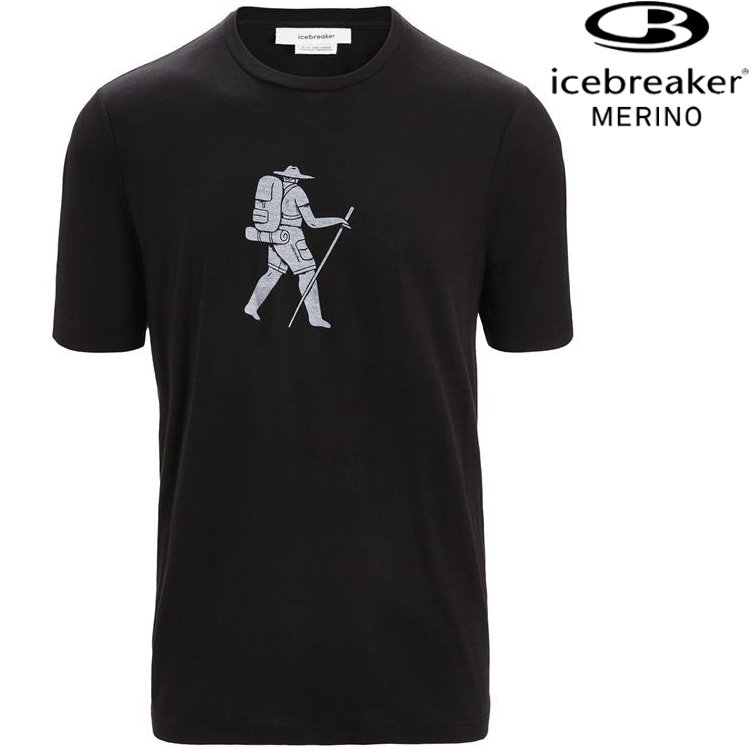 活動價 Icebreaker Tech Lite II AD150 男款 美麗諾羊毛排汗衣/圓領短袖上衣-徒步旅行 0A56NC 001 黑