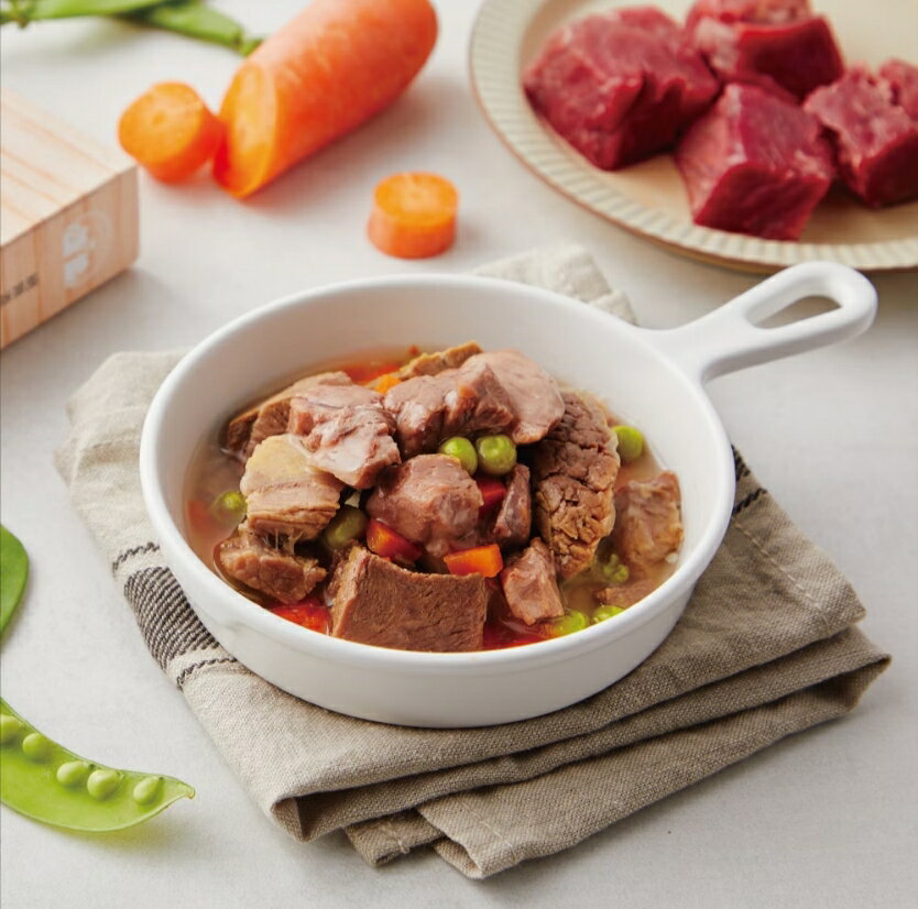 【毛孩膳坊】頂級寵物鮮食-牛肉蔬菜餐包-5盒入(開封即食/常溫保存/貓狗鮮食) 2