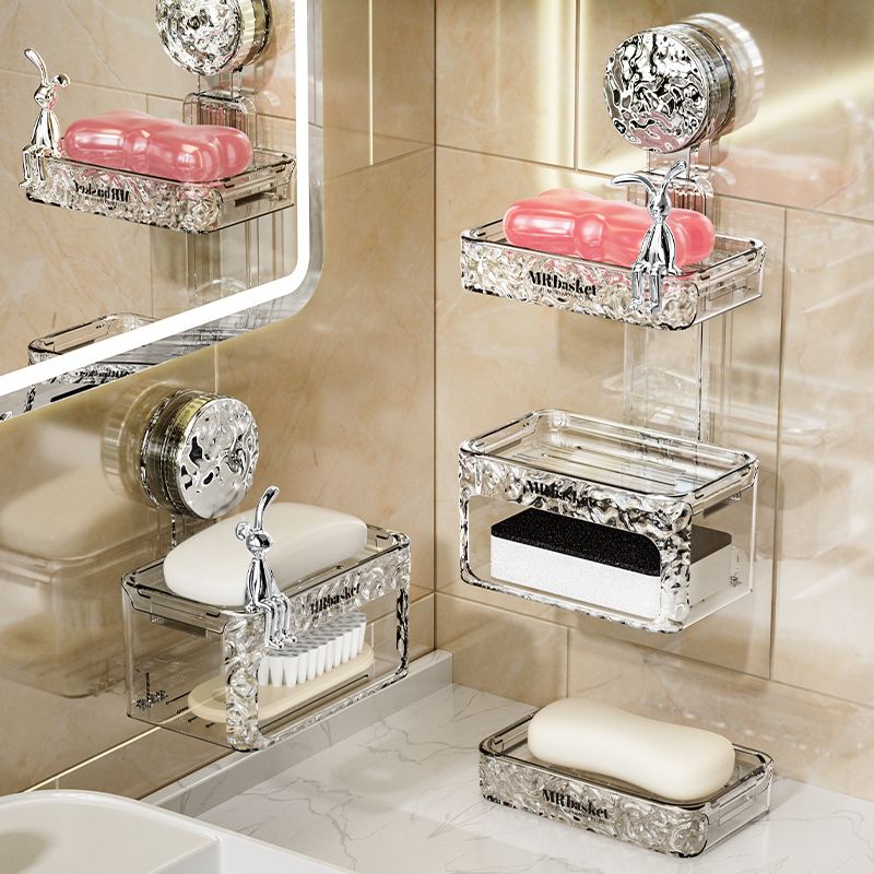肥皂盒壁掛式衛生間新款家用高檔吸盤免打孔瀝水香皂置物架子
