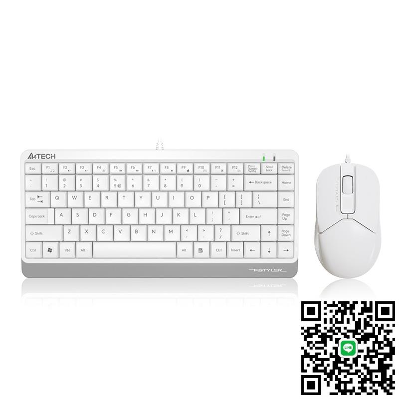 雙飛燕FK11筆記本電腦外接迷你小型有線鍵盤鼠標套裝臺式USB外接