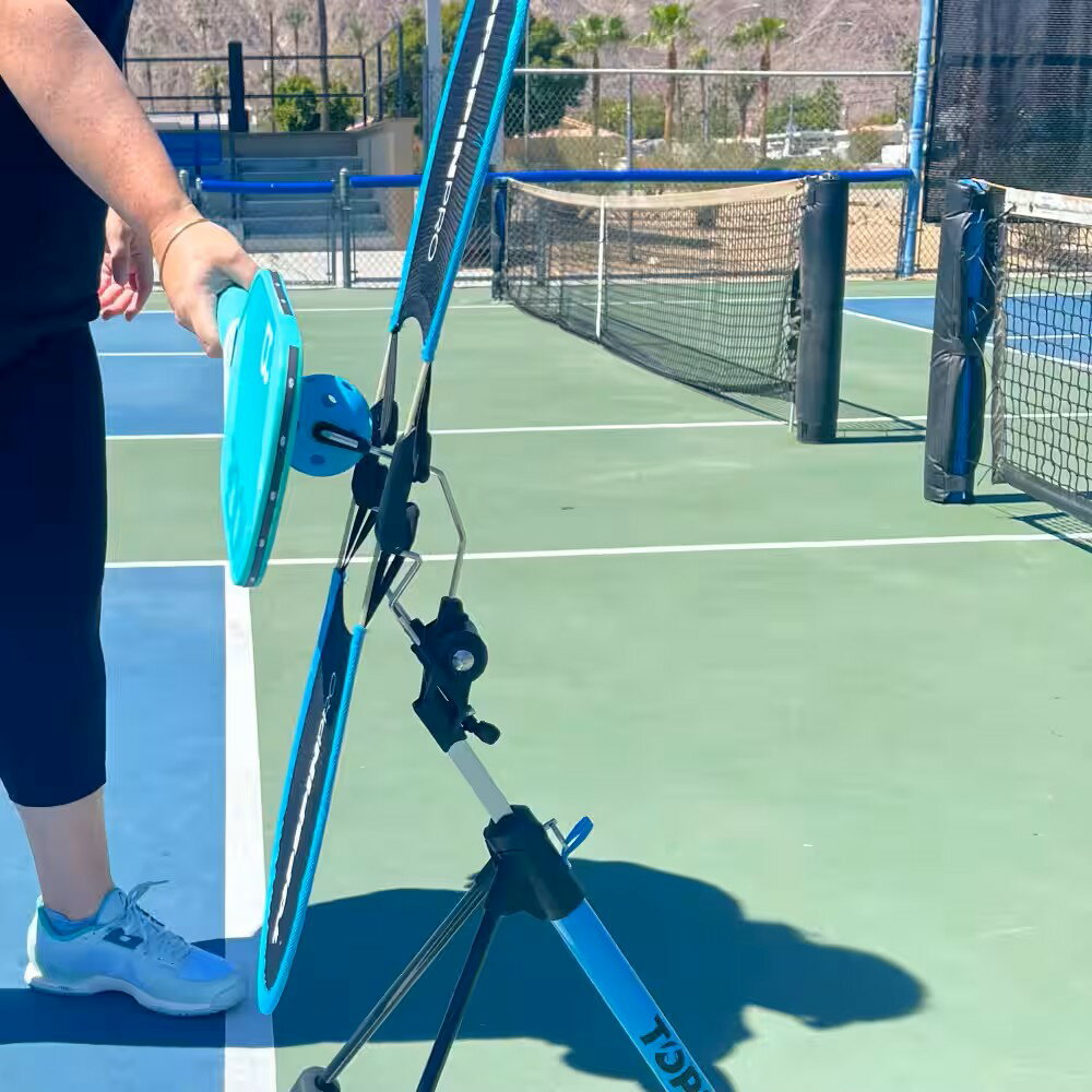 TOPSPINPRO Pickleball 英國上旋軌跡練習器 可攜式 匹克球練習器 室內外練習好幫手-藍色 2