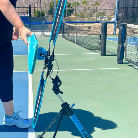 TOPSPINPRO Pickleball 英國上旋軌跡練習器 可攜式 匹克球練習器 室內外練習好幫手-藍色 2