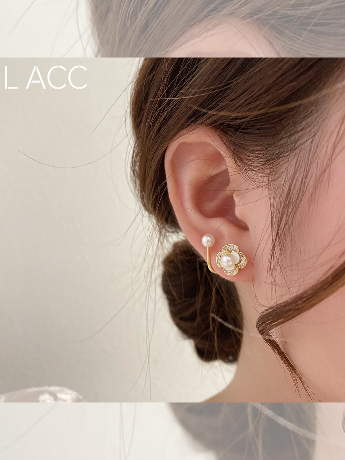 925銀針珍珠花朵耳環高級感仙氣耳釘法式氣質小眾耳飾