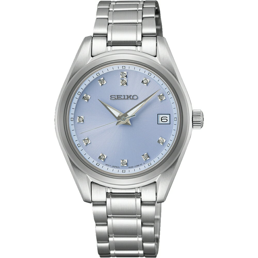 送禮首選★SEIKO 精工 CS 鑽石時尚女錶-32mm (SUR581P1/6N32-00A0B) SK005 附提袋【全館滿額折價★APP下單點數4倍送】線上購買享_實體門市同步服務