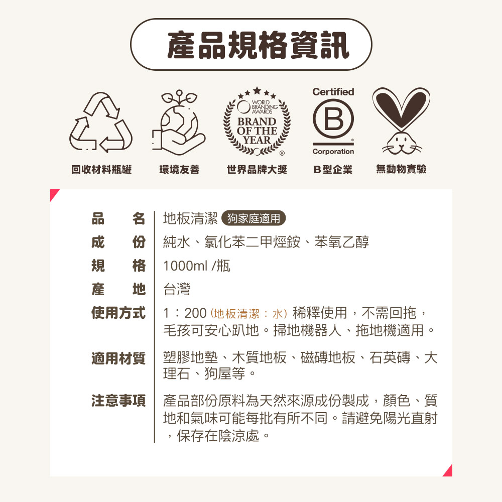 臭味滾 ODOUT 【地板清潔劑-狗家庭適用】 1000ML/4000ML 寵物環境清潔劑 地板濃縮清潔劑 除臭 抑菌 6 臭味滾 ODOUT 【地板清潔劑-狗家庭適用】 1000ML/4000ML 寵物環境清潔劑 地板濃縮清潔劑 除臭 抑菌 6