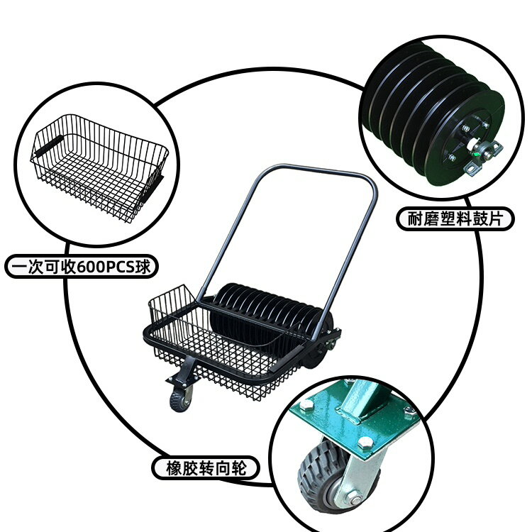 {可打統編 保固一年}高爾夫撿球機練習場集球機32道3個框1.5米寬單聯GOLF球收球1050顆 3