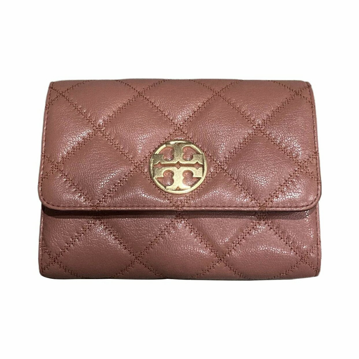 精選★TORY BURCH Wia 萎格壓紋徽標標識純色銜縫翻蓋 羊皮 女款大號信封包鏈條包單肩斜挎包 83692~【母親節禮物★菲尼斯 國際精品3折起 春夏新品 換季下殺】