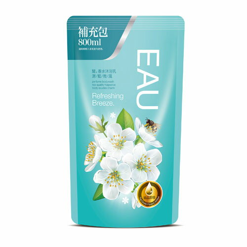 EAU耀香水沐浴乳補充包800ml-湛藍微風【愛買】