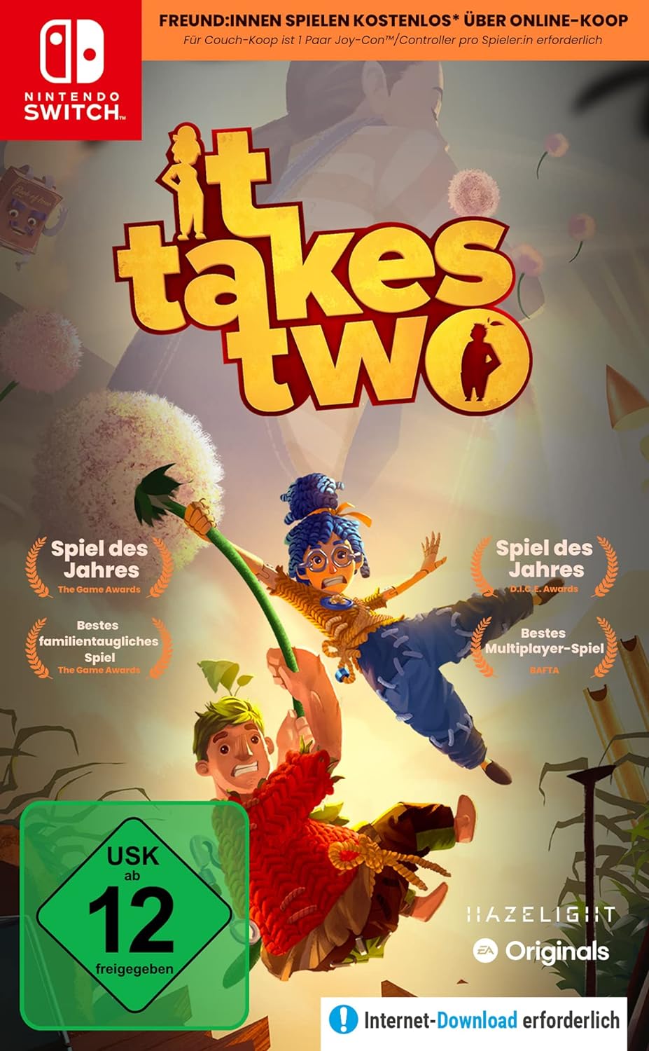 任天堂 Switch NS 雙人成行 中文字幕 英文封面 It Takes Two