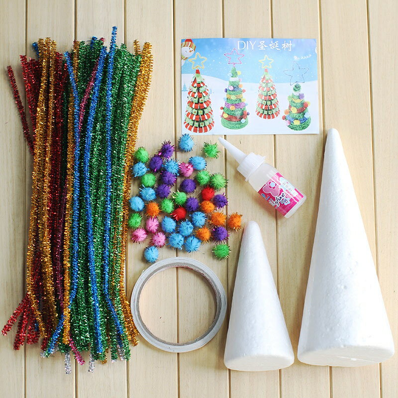 圣誕節手工diy禮物幼兒園布置套裝禮品創意桌面擺件裝飾品材料包1入