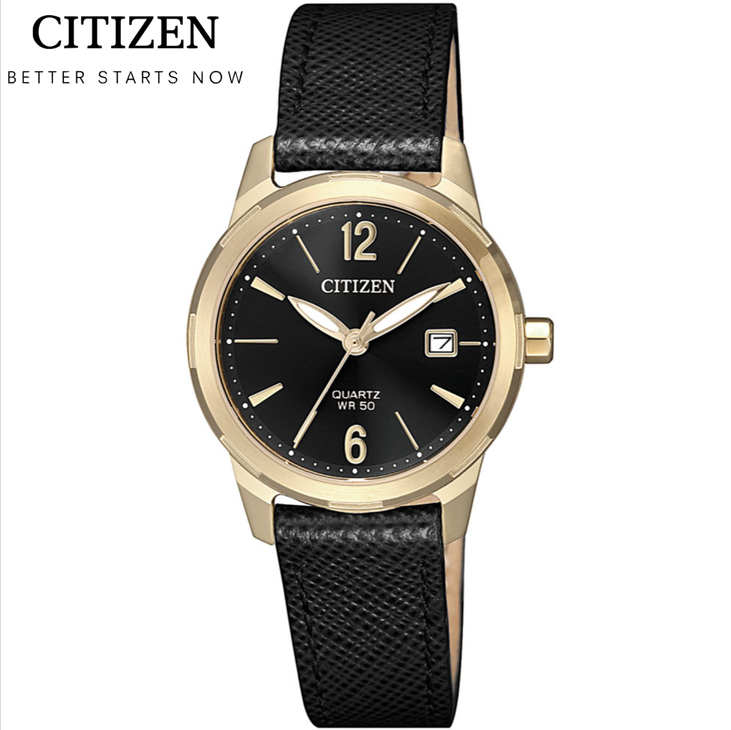 CITIZEN星辰錶 LADY S系列 經典時尚石英腕錶 EU6078-09E 黑/28mm