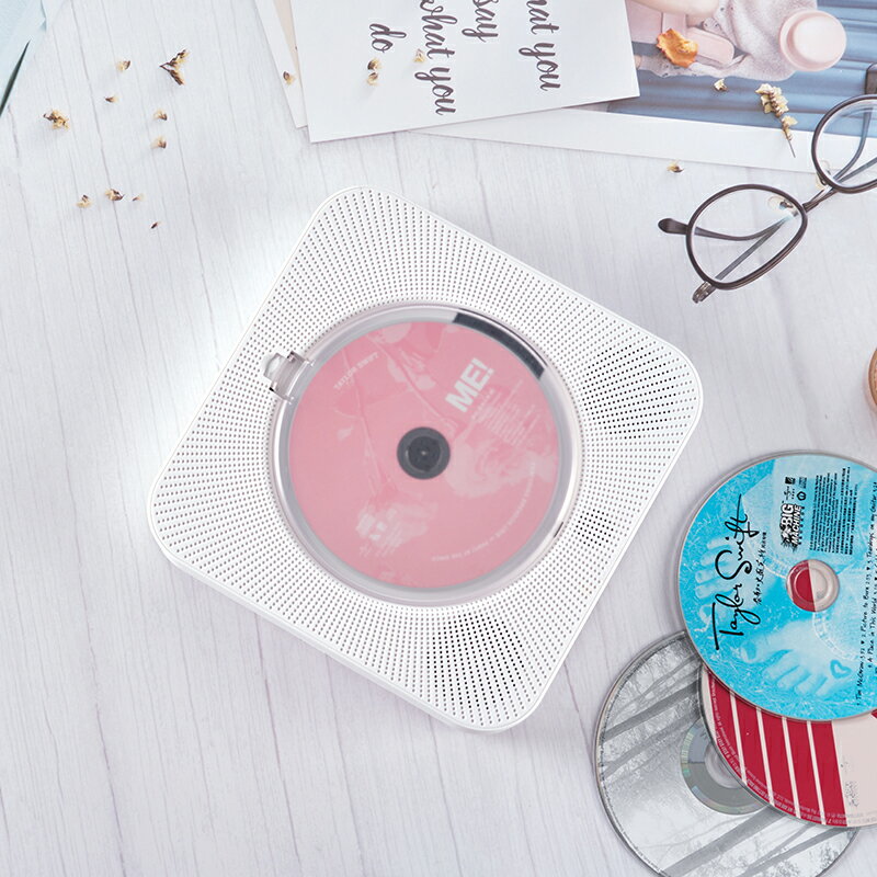 CD播放器 CD隨身聽 光碟播放器 壁掛式CD機藍芽音箱復古黑膠光碟光盤音樂播放器便攜式ins『xy16525』