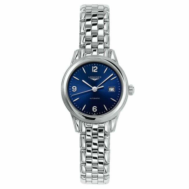 LONGINES 浪琴表 L43744966 旗艦系列 經典機械腕錶/藍面30mm