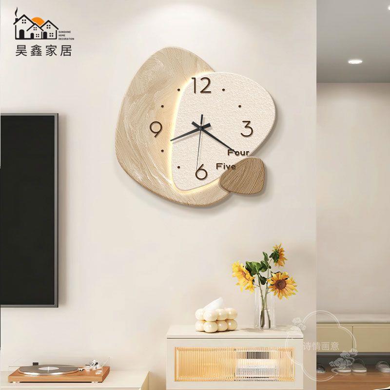 免運 掛鐘 鐘錶 時鐘 客廳掛鐘 鐘表掛鐘客廳2024新款簡約現代餐廳創意時鐘掛畫表掛墻高級感壁畫 工廠直銷 全館折扣 售後保障 可開立發票 h5627