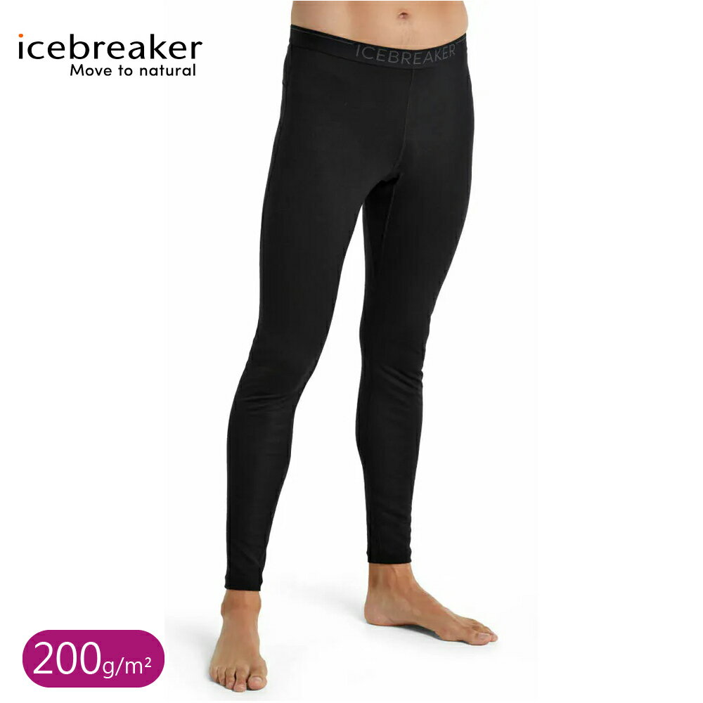 【Icebreaker 男 Oasis 貼身保暖長褲-BF200《黑》】104369/底褲/內搭褲/排汗褲