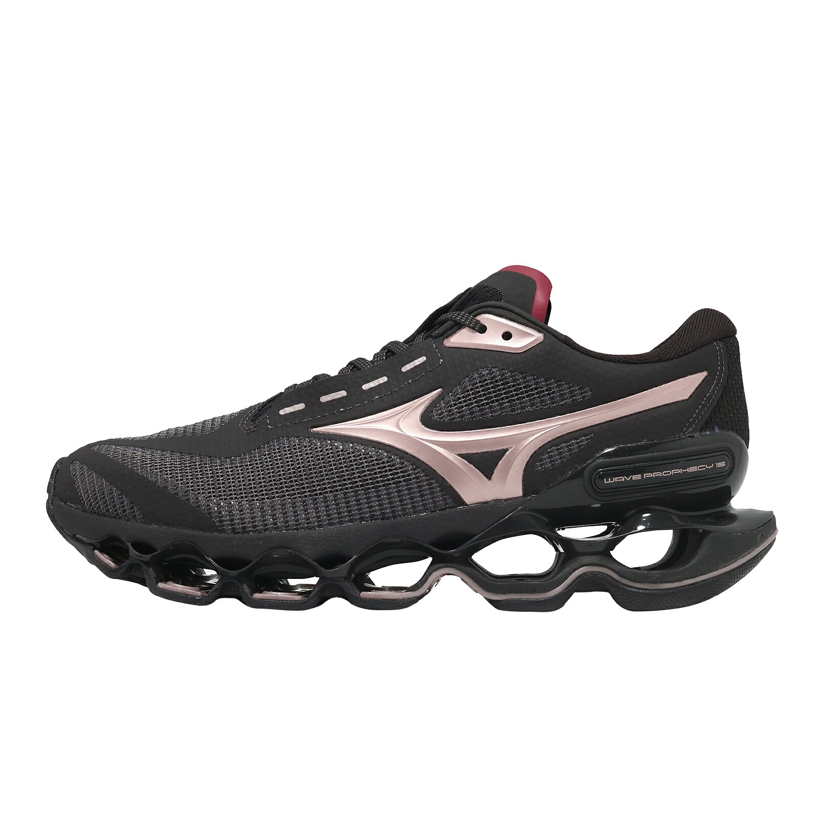 Mizuno 美津濃 慢跑鞋 Wave Prophecy 15 男鞋 女鞋 黑 彈力 緩震 J1GC2650-84