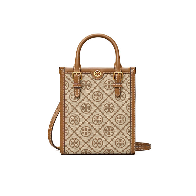 精選★TORY BURCH T MONOGRAM 提花迷你托特手提包 87146 (藍色現貨) ~【母親節禮物★菲尼斯 國際精品3折起 春夏新品 換季下殺】 1