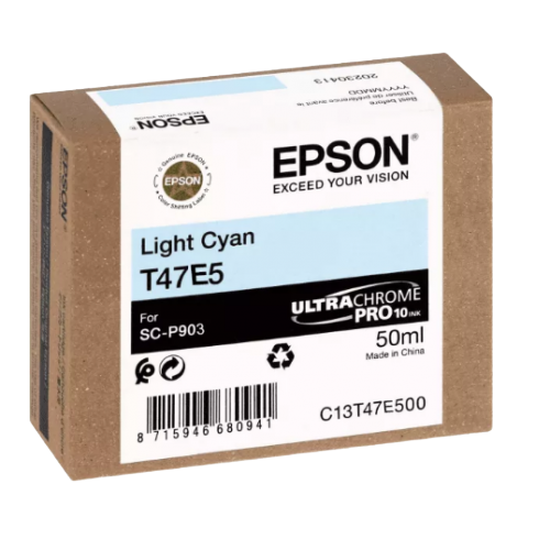 滿額現折180★【出清】EPSON T47E500 原廠淡藍色墨水匣 淡藍 適用 SC-P903