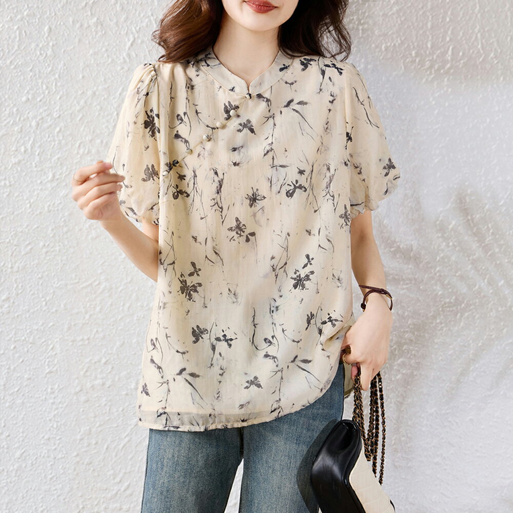 ＊ORead＊民族風水墨竹印花上衣(圖片色M~5XL)【限定加碼✿全館滿額再折】