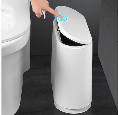 日本垃圾桶廁所衛生間按壓式家用客廳輕奢廚房夾縫帶蓋小筒窄紙簍 全館免運