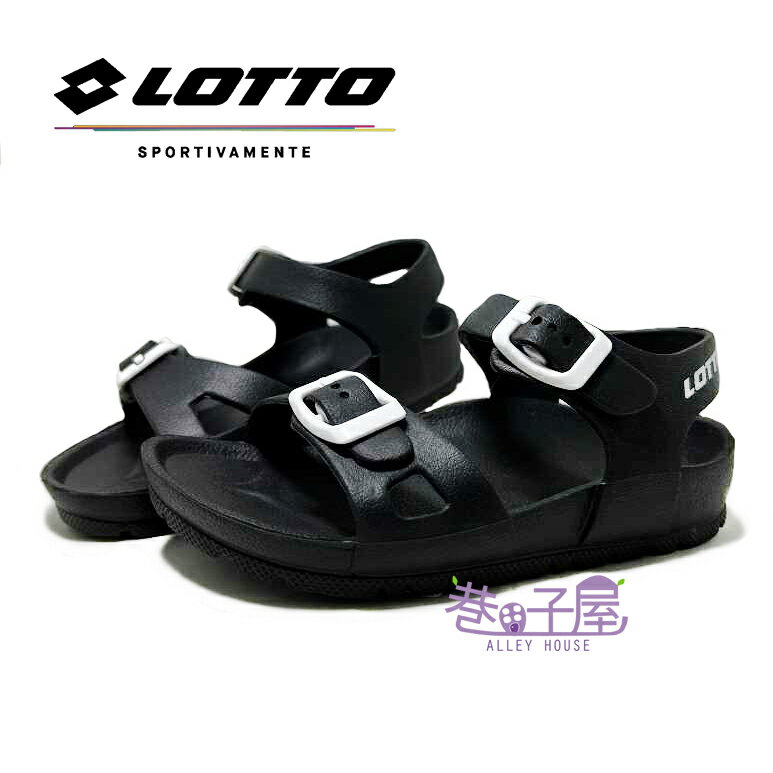 LOTTO樂得-義大利第一品牌 童鞋 防水涼鞋 休閒涼鞋 運動涼鞋 [LT9AKS0270] 黑【巷子屋】
