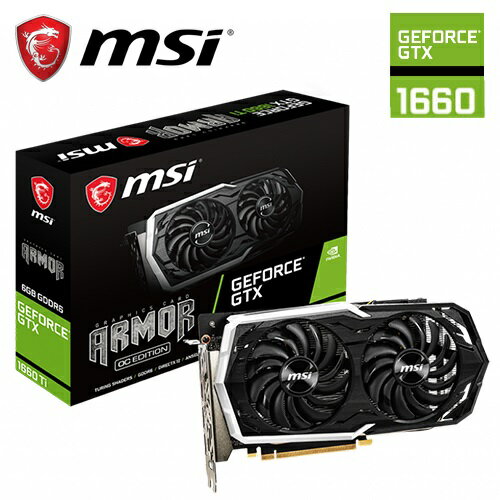 【MSI 微星】GeForce GTX 1660 Ti ARMOR 6G OC 顯示卡【三井3C】