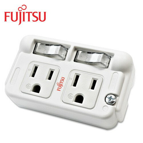 FUJITSU 富士通 轉接電源壁插 PE2T220 2切3孔/2座 過載自動斷電