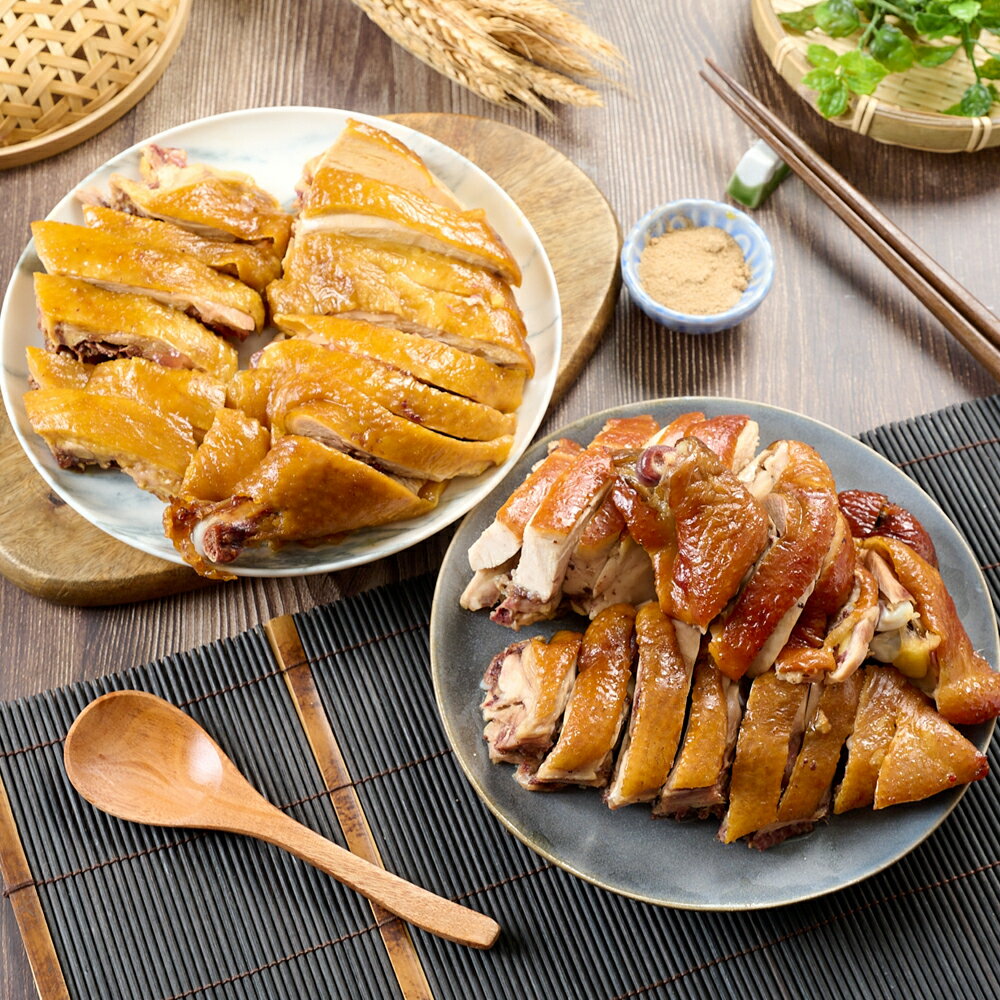 [暢銷組合] 《鹽水文昌玉米雞+煙燻甘蔗雞》每組兩盒/各500g