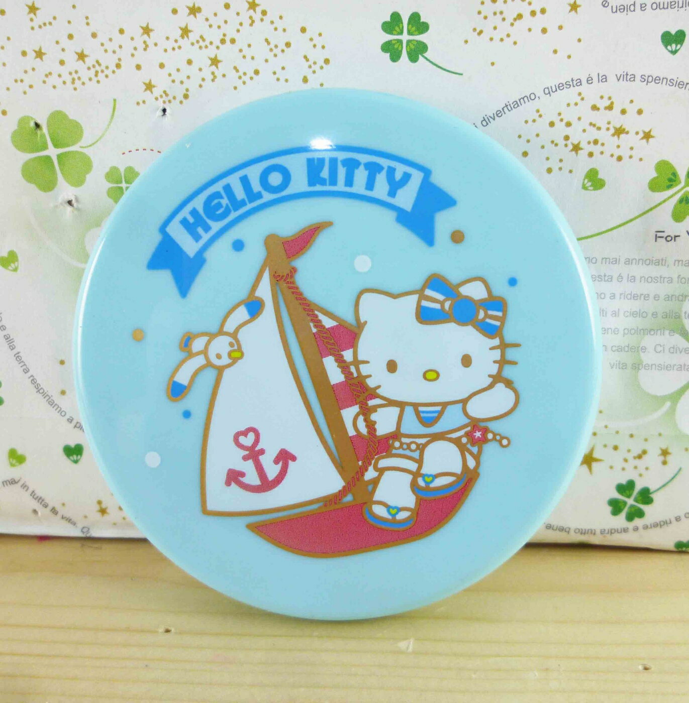 【震撼精品百貨】Hello Kitty 凱蒂貓-摺疊雙面鏡-藍海軍 震撼日式精品百貨