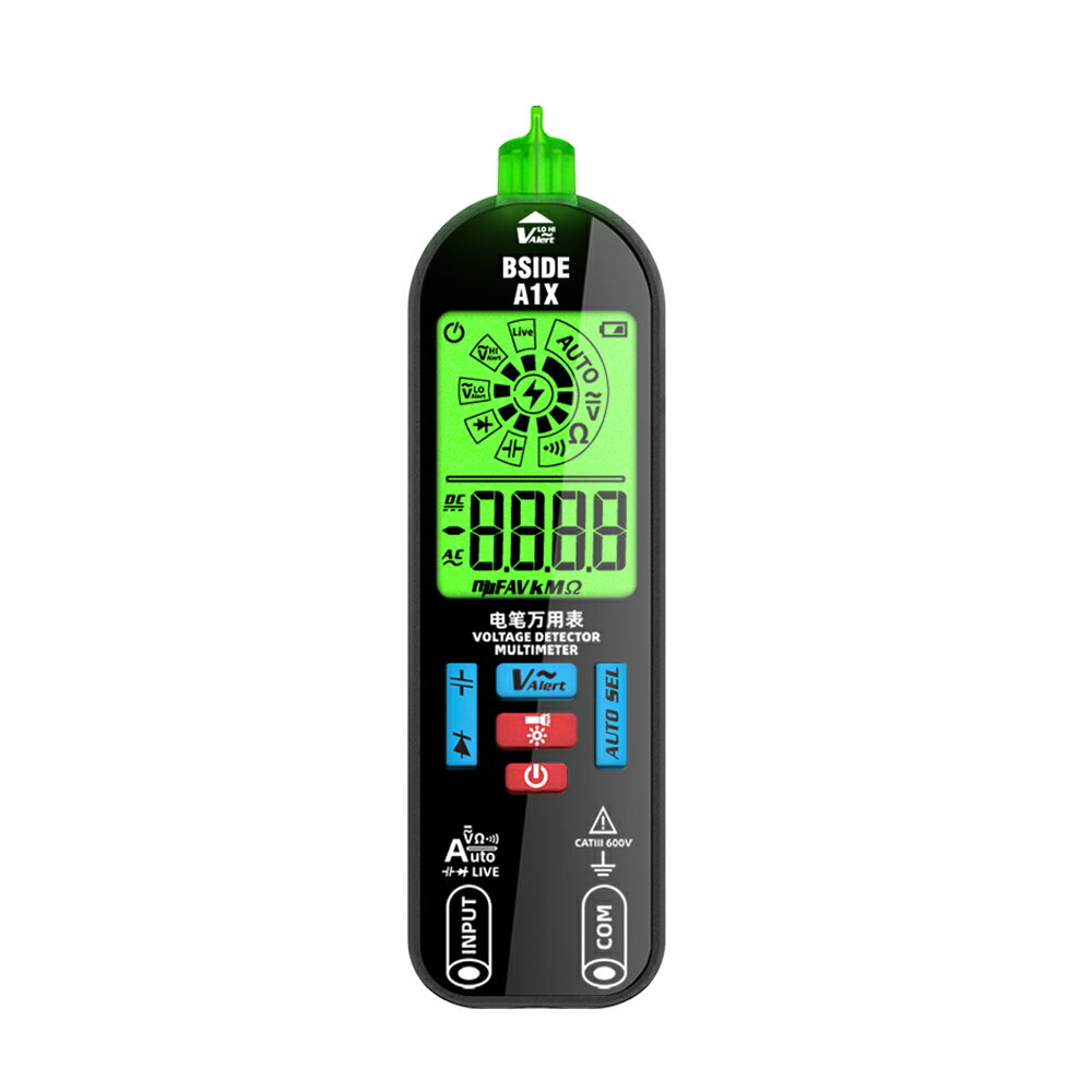 BSIDE 彼賽 充電式 電筆萬用表 高精度萬用表 電壓檢測 火線檢測 電阻檢測 通段模式 多功能測試儀 (A1X)