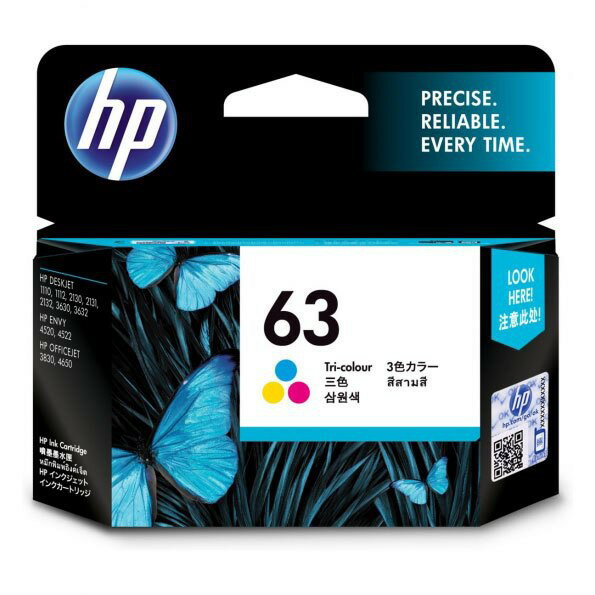 【點數最高3000回饋】HP 63 原廠彩色墨水匣(F6U61AA) for HP OJ 5220/4650/3830