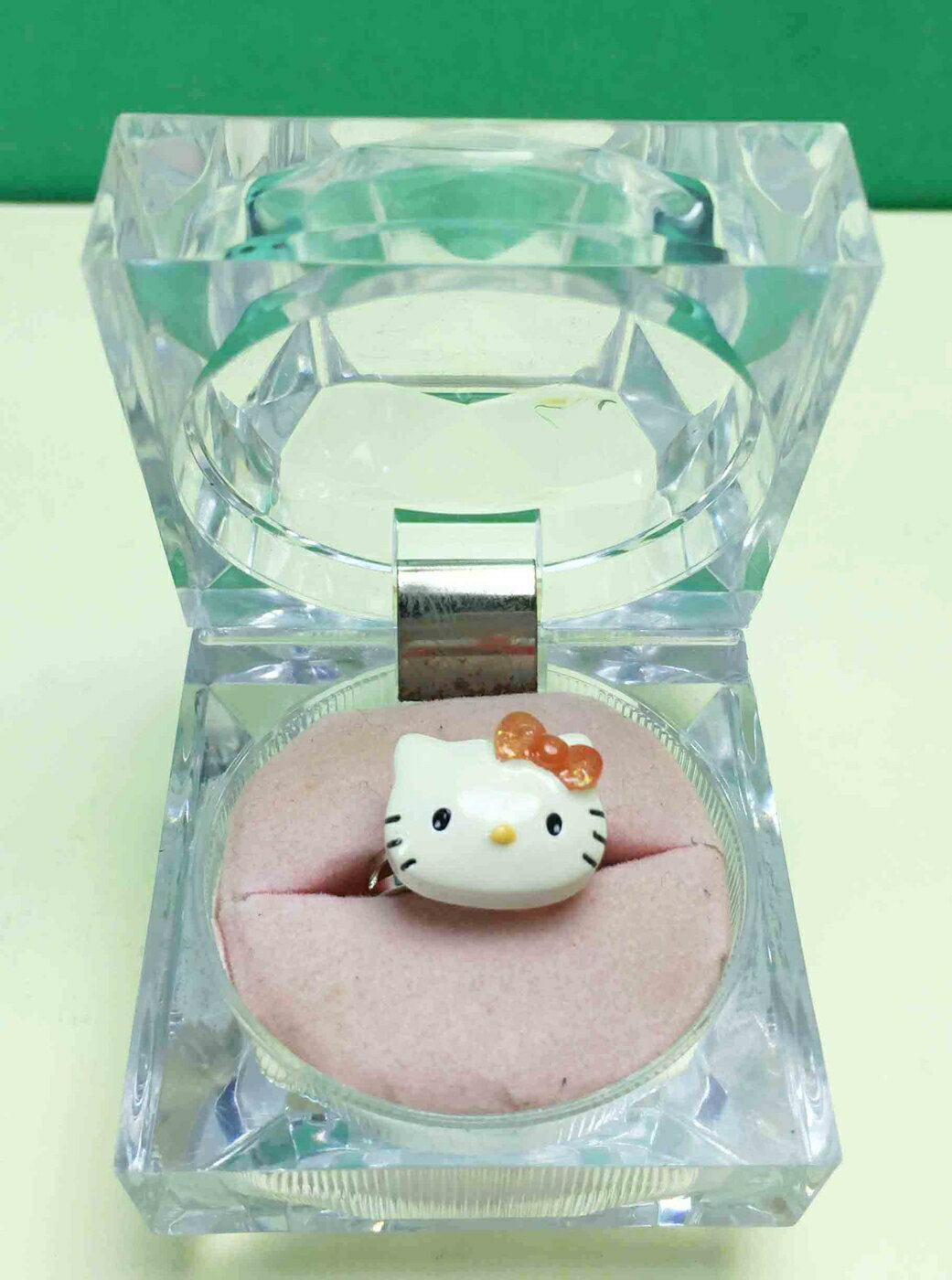 【震撼精品百貨】Hello Kitty 凱蒂貓 造型戒指-橘 震撼日式精品百貨