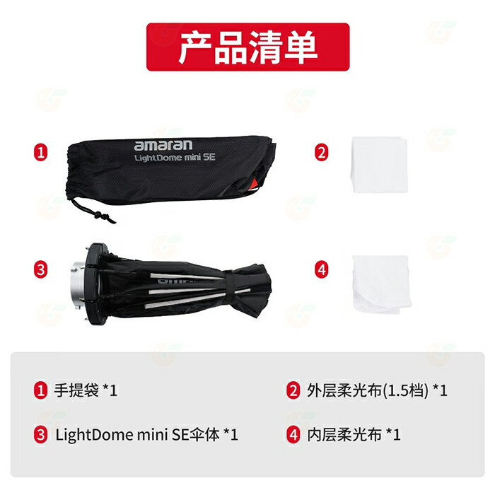 愛圖仕Aputure Amaran Light Dome mini SE 柔光罩保榮卡口八角快拆快裝