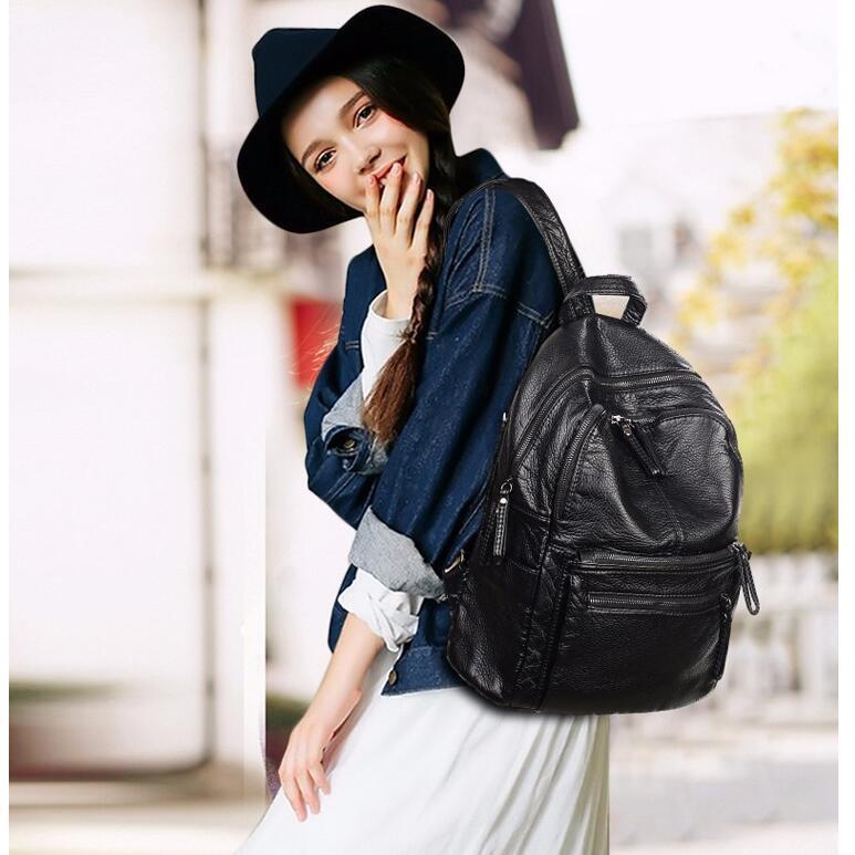 雙肩包女2022新款韓版潮大容量學生書包休閑背包女旅行包百搭包包