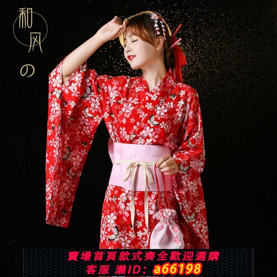 【臺灣公司 可開發票】日本神明少女和服改良日系連衣裙和風復古棉麻浴衣日料店工作服