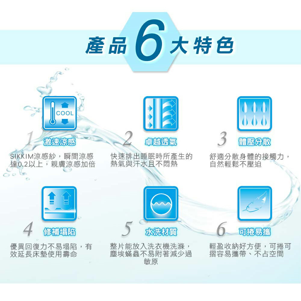 石墨烯激速涼感能量床墊 單人/雙人/雙人加大 電視購物熱銷 生命磁 空氣床墊 空氣床墊 涼墊 涼蓆 透氣 涼感 可水洗 AIRFit【日本旭川】 7