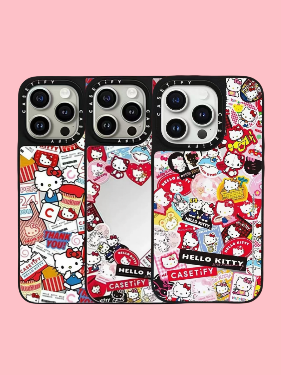 代購CASETiFY?三麗鷗凱蒂貓週年貼紙適用於蘋果16Promax/plus手機殼iphone15promax防摔套14保護13pro女KT貓