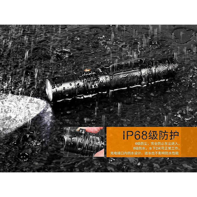 【錸特光電】FENIX UC35 V2.0 1000流明 內附電池 戰術小直筒 USB直充 有電量顯示 雙按鍵 抱夾 6