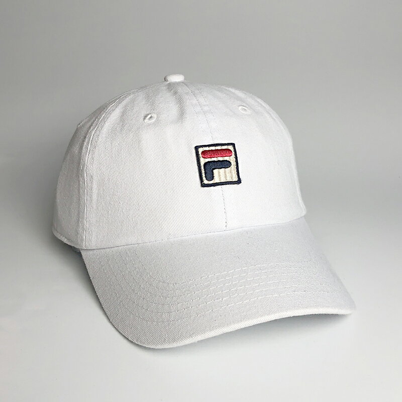 美國百分百【全新真品】FILA 帽子 老帽 鴨舌帽 配件 復刻潮流 復古 棒球帽 經典 Logo 白色 AD89