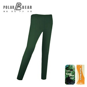 【POLAR BEAR】女針織彈性內刷毛內搭長褲-16P32