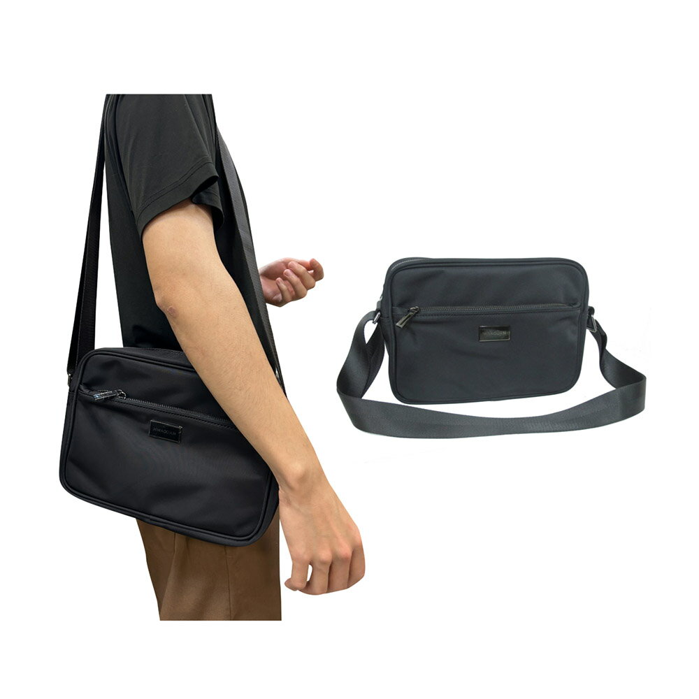 ~雪黛屋~Hwa Guan 斜側包小容量主袋+外袋共二層防水尼龍布雙層防磨內裡全齡適HHG018