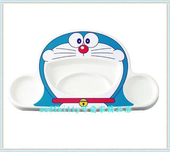 asdfkitty*特價 日本製 哆啦A夢造型餐盤-安心素材-可微波-分格餐盤-味道不混淆-定量.不多吃不少吃