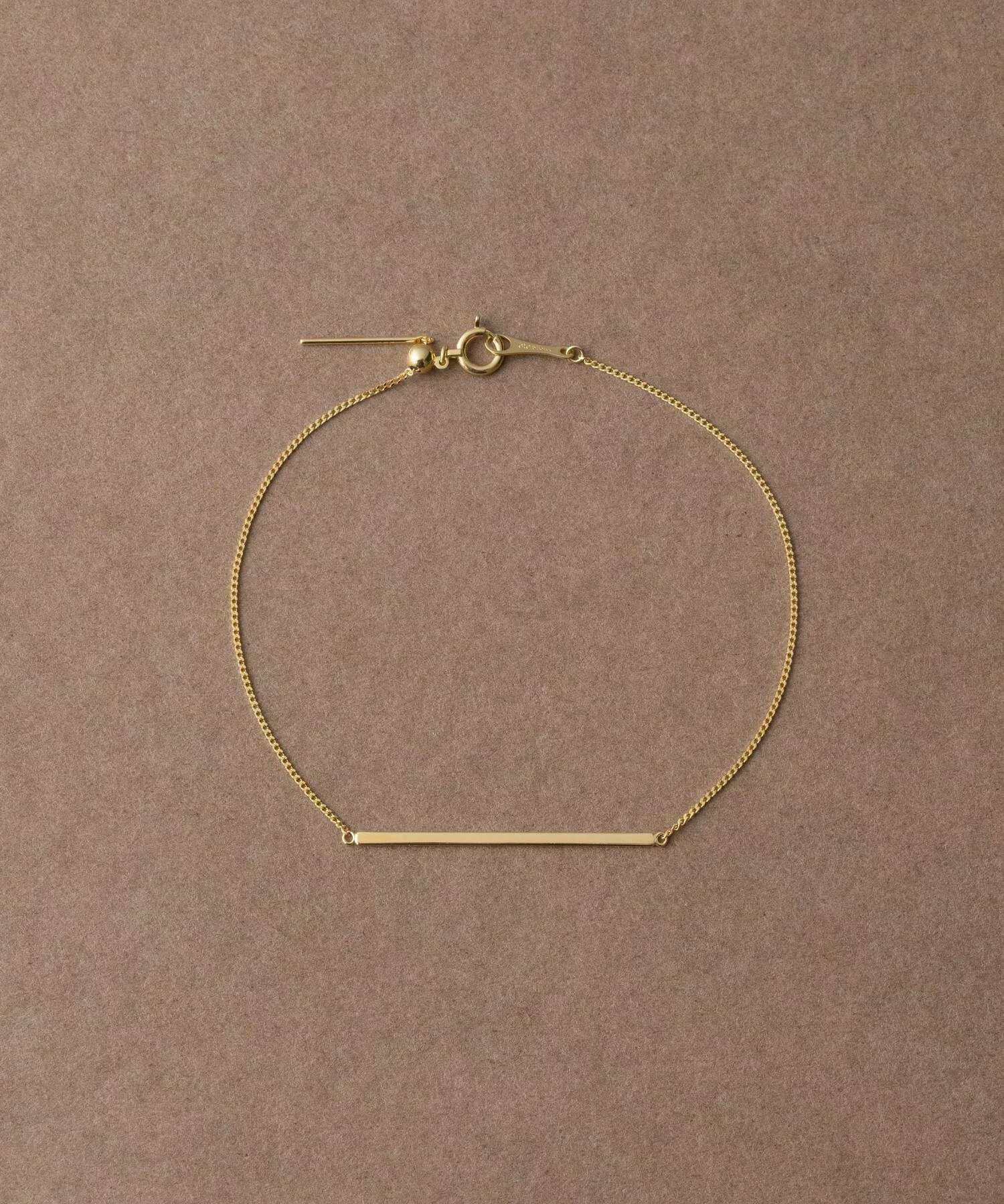 [bijoux] ete K18YG 微光一字手鍊 金色 | 手鍊 送禮 情人節 [Rakuten Fashion]