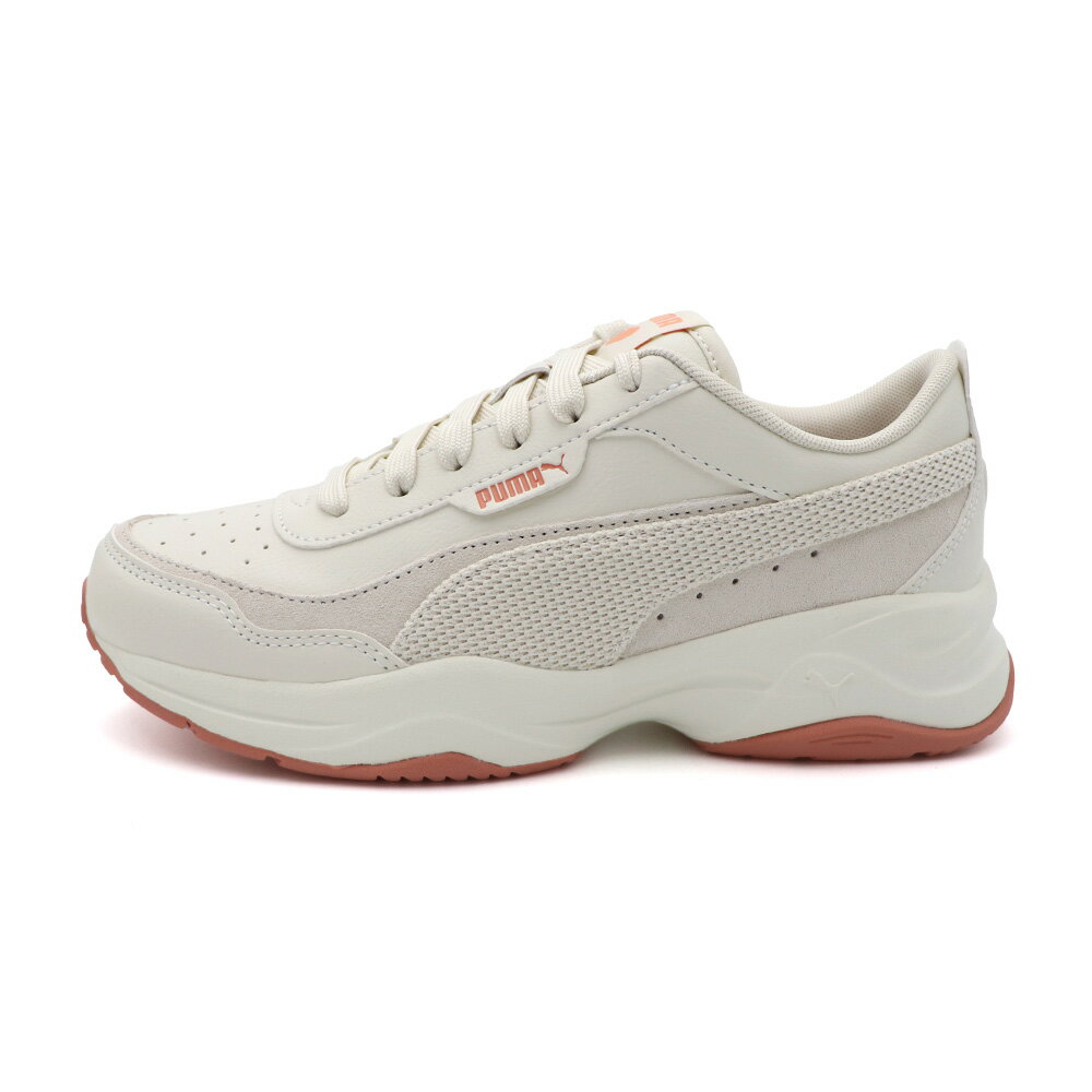 【全館滿額折】Puma Cilia Mode Coquette 米白粉 皮革 帆布 厚底 休閒鞋 女款 B5698【新竹皇家39782301】