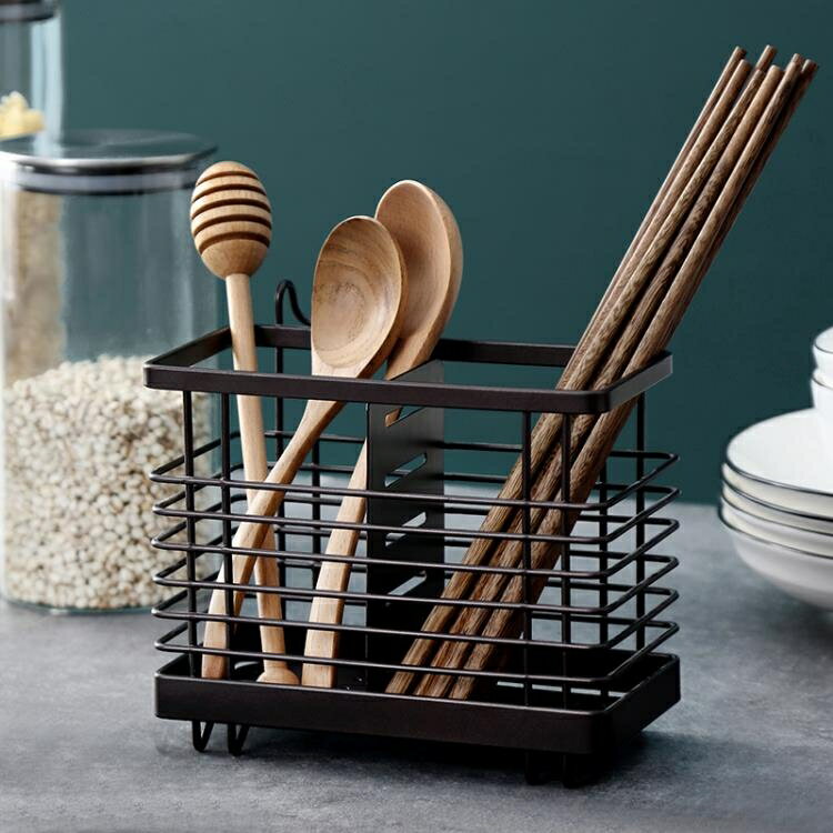筷籠 可懸掛鐵藝瀝水筷籠筷子筒創意居家廚房勺子筷子刀叉收納盒收納籠