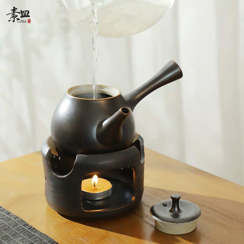 茶道茶具戶外野外蠟燭陶瓷煮茶器泡茶工具燒水壺小溫茶爐茶壺底座