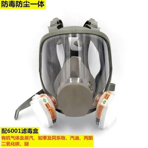 防毒面具防塵噴漆化工專用消防6800全面罩軍工業防毒面罩