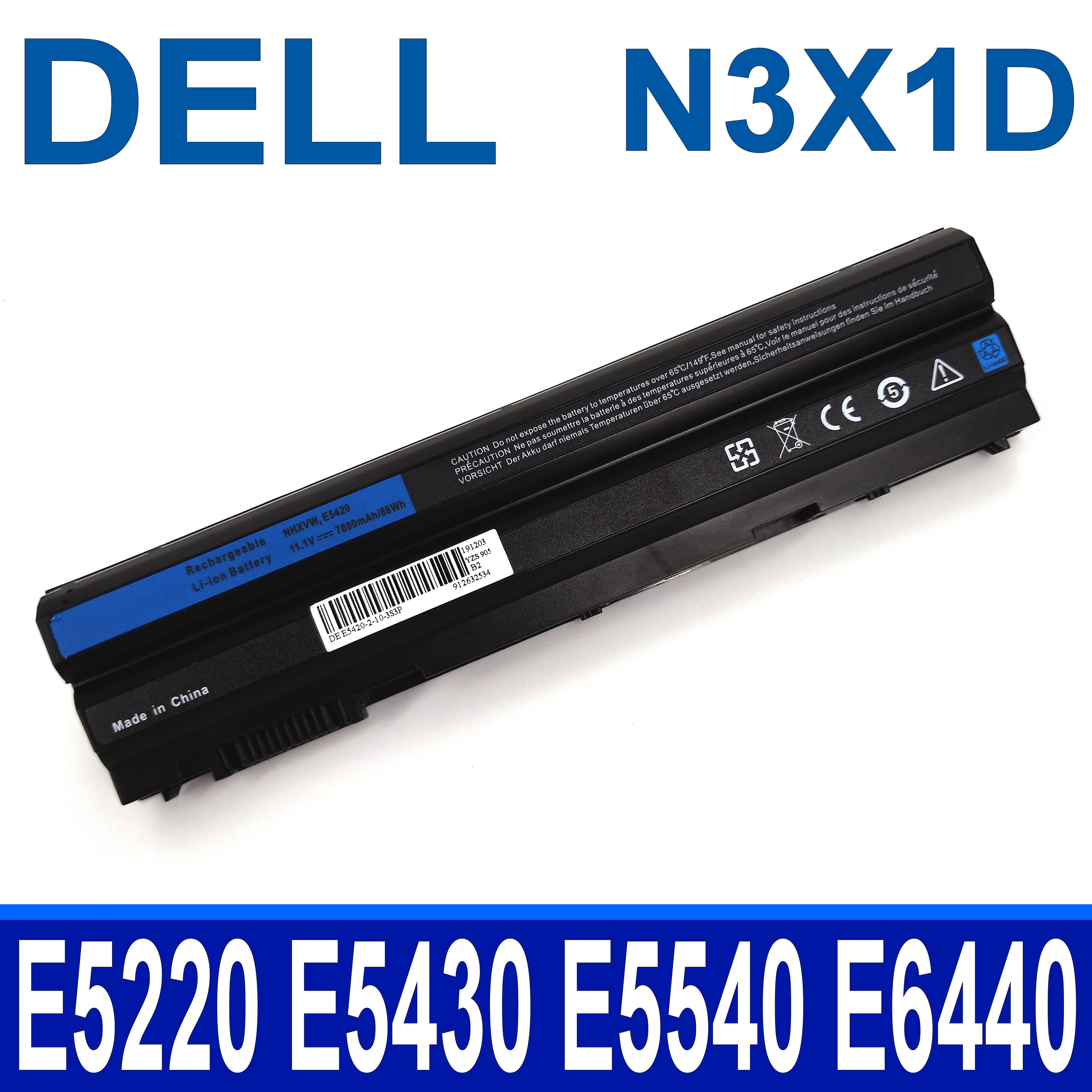 DELL N3X1D 原廠規格 電池 Inspiron N4720 Vostro 3460 3560 E6540 Latitude 15R 17R 5520 7520 5720 7720 E5220 E5420 E5420 E5430 E5520 E5520N E6540 E5520M E5530 E5540 E6420 E6430 E6440 E6520