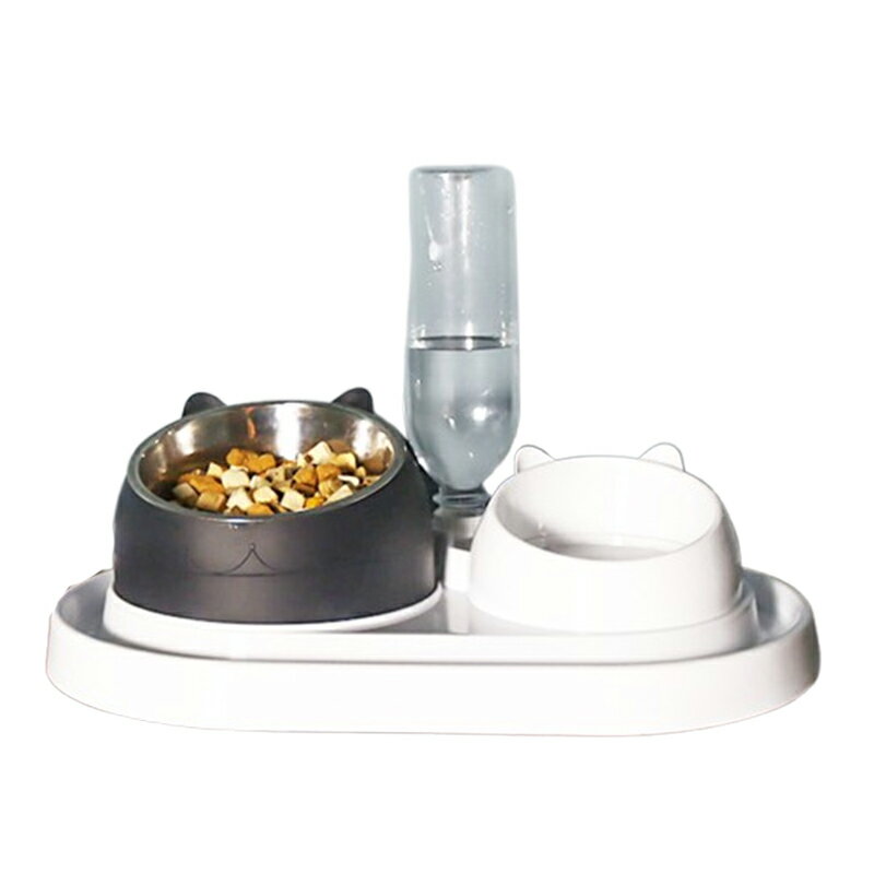 [現貨]寵物碗 寵物餐桌 狗狗碗 狗用品 寵物餵食器 狗碗 貓盆 貓碗 貓咪碗 飼料碗 寵物傾斜餐碗餵食器組 0